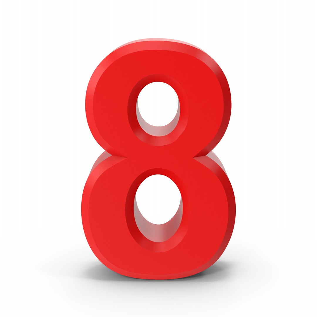 Red Number 8 3D https://p.turbosquid.com/ts-thumb/v9/V6Ny4G/04/rednumber8.h01.2k/png/1718352198/1920x1080/fit_q87/53bf5e7a97154f14420546142b9b0b18abc9131f/rednumber8.h01.2k.jpg