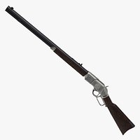Engraved Winchester Model 1873 Silvered Case Rigged