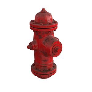 3D hydrant city street