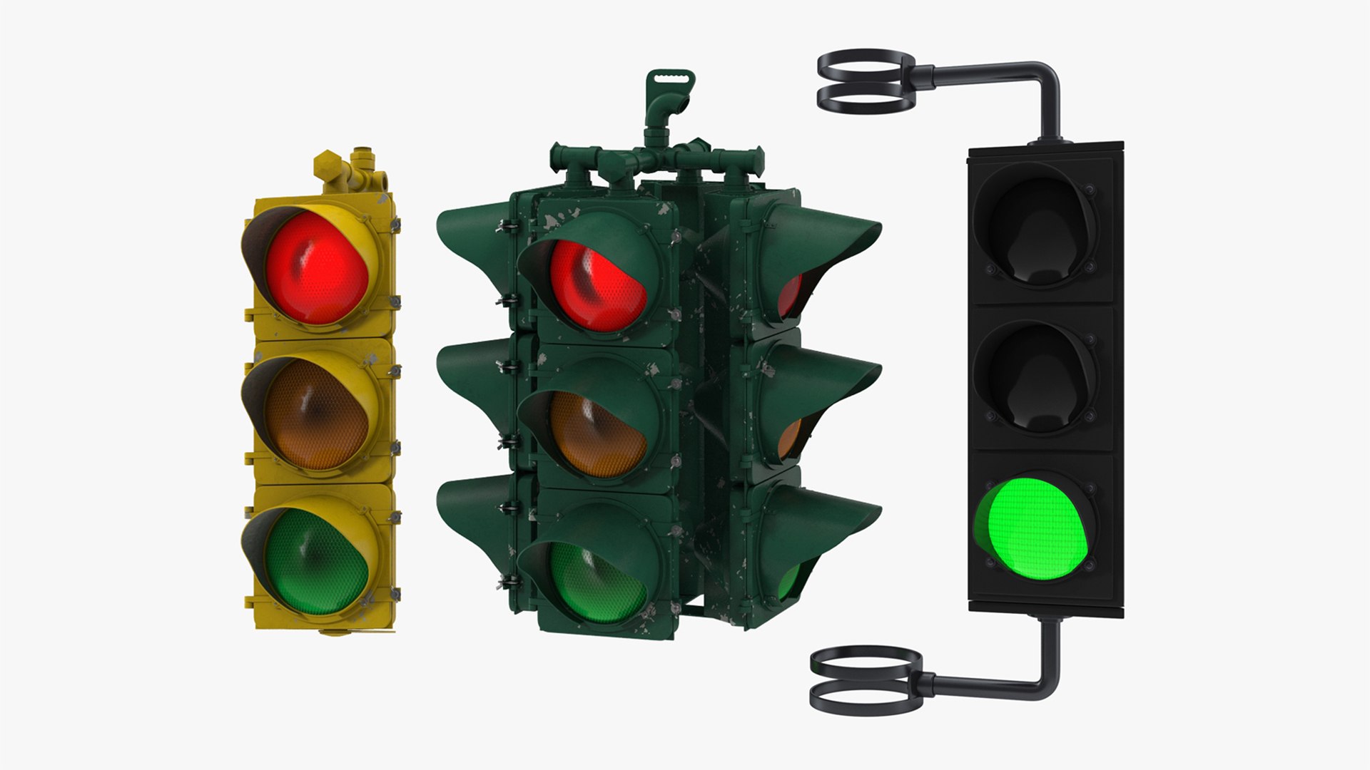 3D Stop Lights Collection Model - TurboSquid 2527533