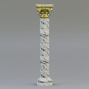 3D model column marble concrete