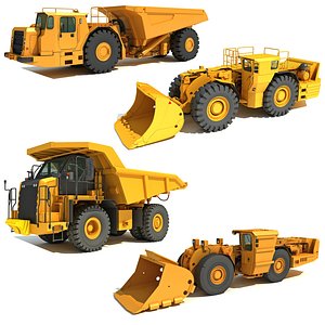 Underground Mining Machinery Collection 3D model