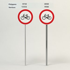 Traffic allowed bicycles sign