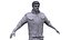 Homme en vêtements futuristes