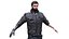 Homme en vêtements futuristes