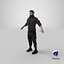 Homme en vêtements futuristes