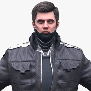 Man in Futuristic Clothing