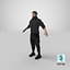 Homme en vêtements futuristes