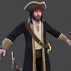pirate man hat 3D