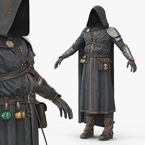 Fantasy Assassin Mage Outfit Full Body