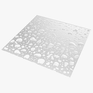 Wet Glass Surface 3D model