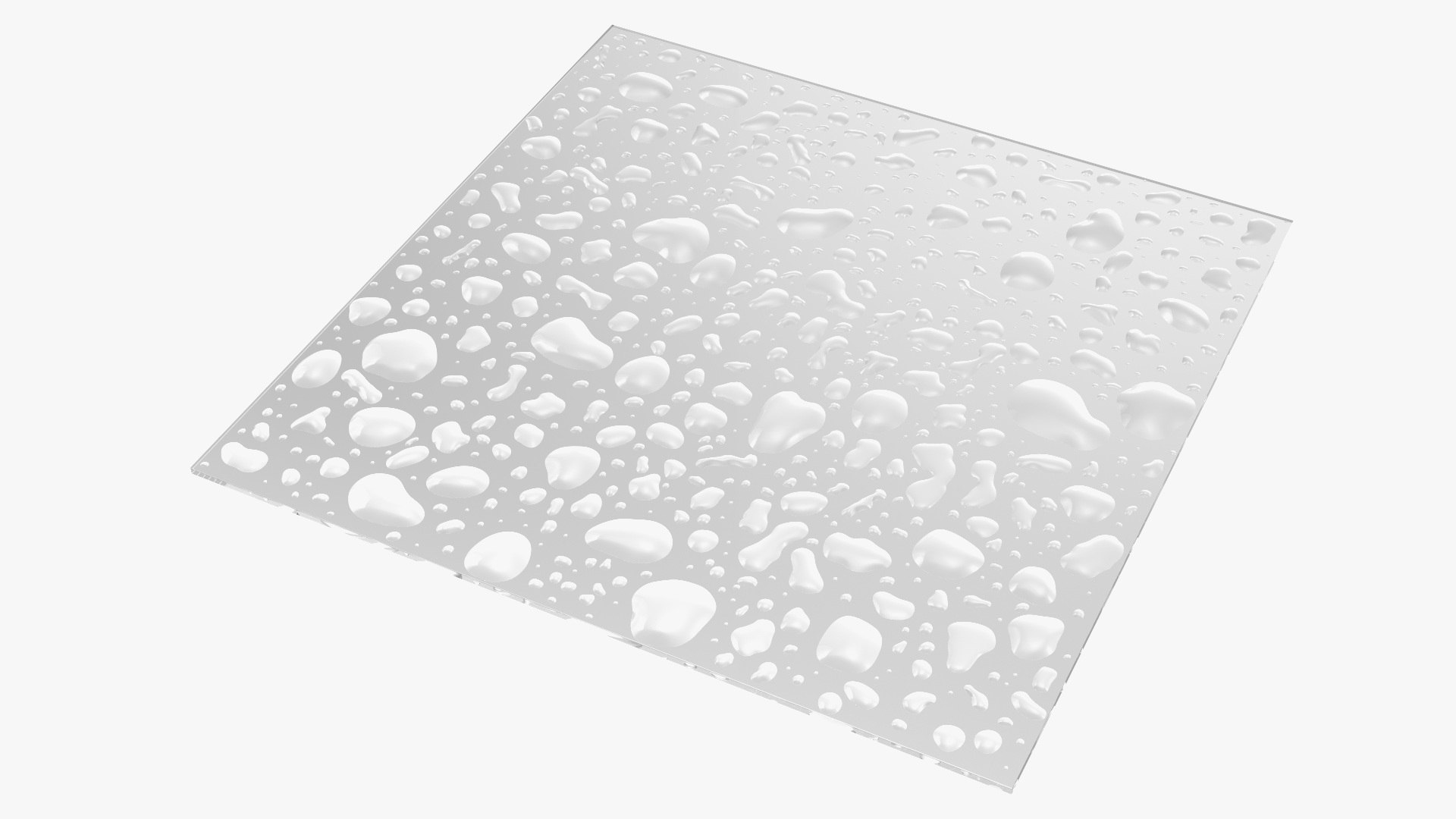 Wet Glass Surface 3D model preview