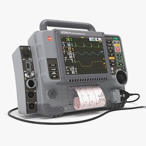 Physio Control Lifepak 15 monitor defibrillator 3D model