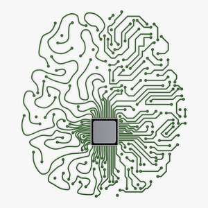 3D Artificial Intelligence Circuit Brain M 1 model