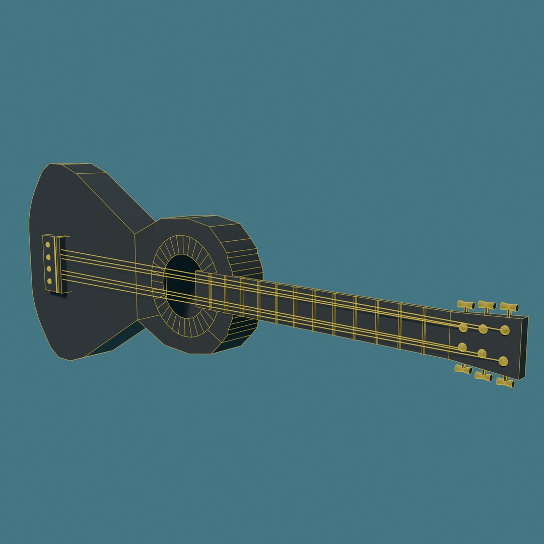 3D Model Musical Instrument Guitar - TurboSquid 2459625