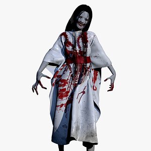 3D Ghost Girl in Kimono