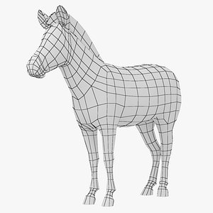 Zebra Animal Base Mesh 3D model