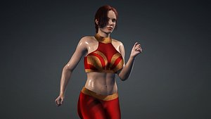 3D Sexy girl Tina with workout dance