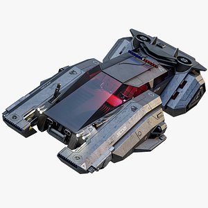 Sci-Fi Flying Heavy Police Vehicle PBR