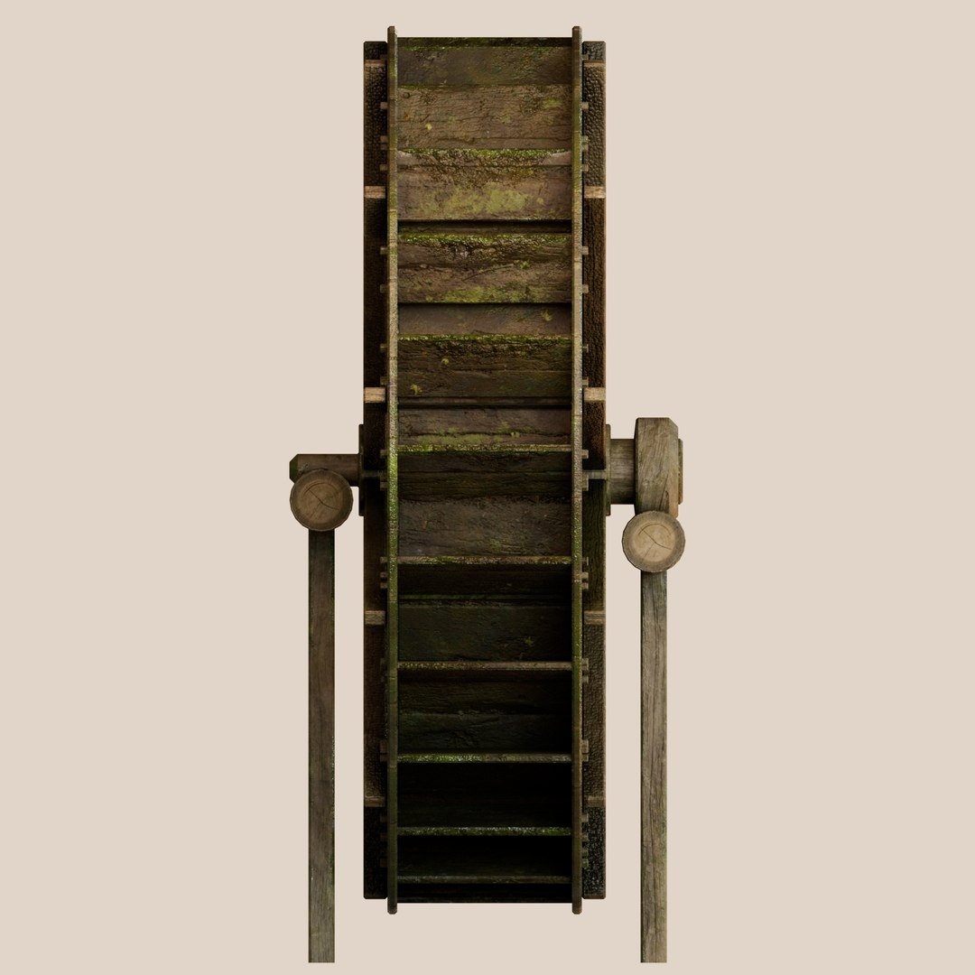 3D Model Water Wheel Old - TurboSquid 2021316