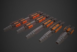 3D Modular Spaceship Fifteen model