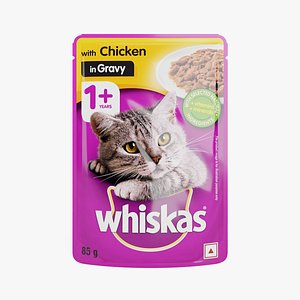 Whiskas Cat Food Pouch 3D model