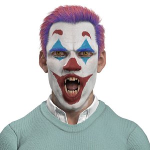 Scary Killer Clown Guy 3D model