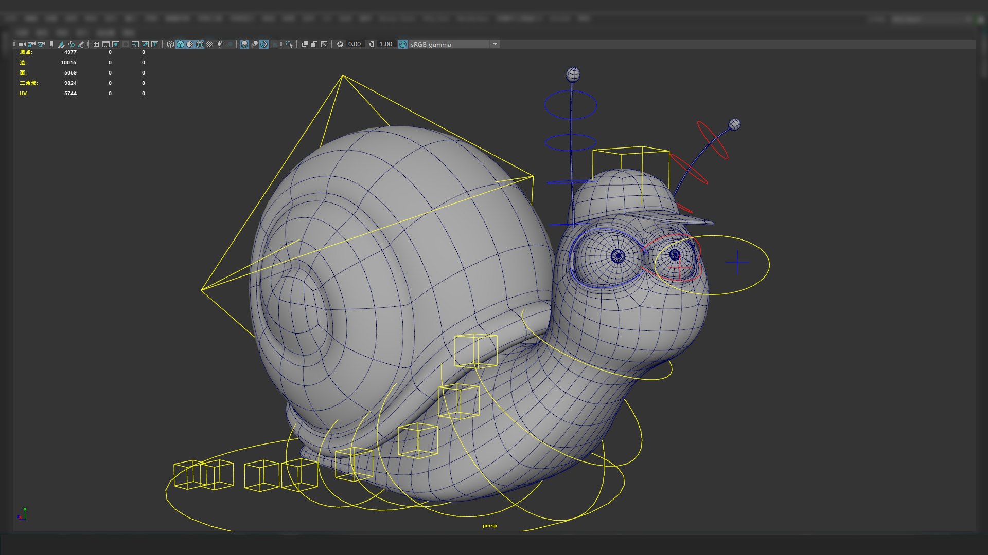 Cartoon Snail Model - TurboSquid 2002096