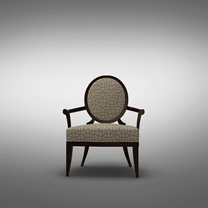 3ds max oval x-back chair