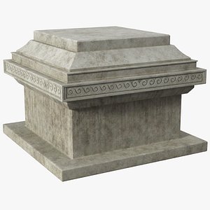 3D Antique Stone Pedestal