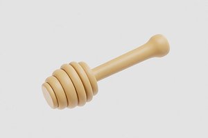 3D Wooden honey dipper