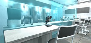 Modern laboratory - modular interiors and props