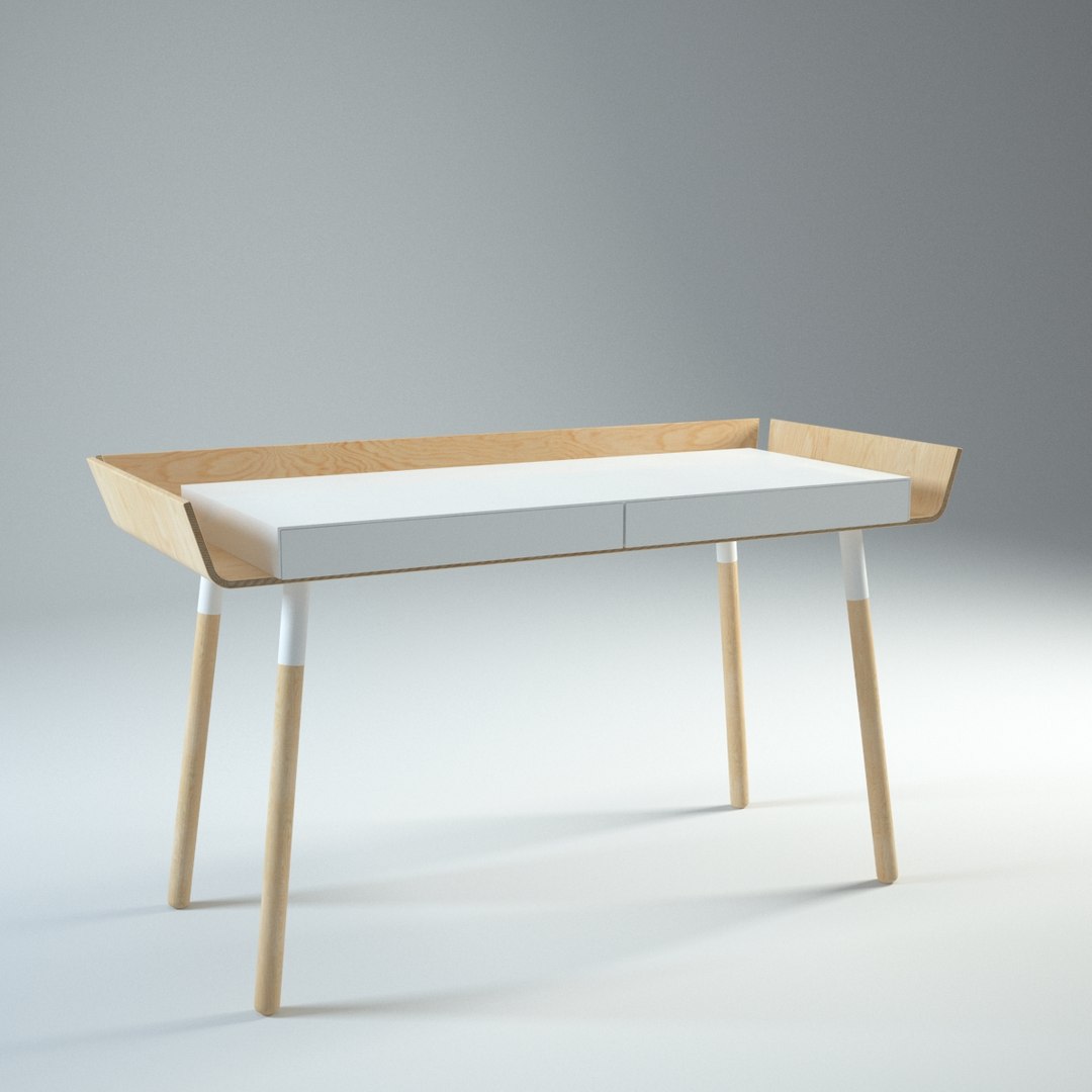 3d model inesa writing desk