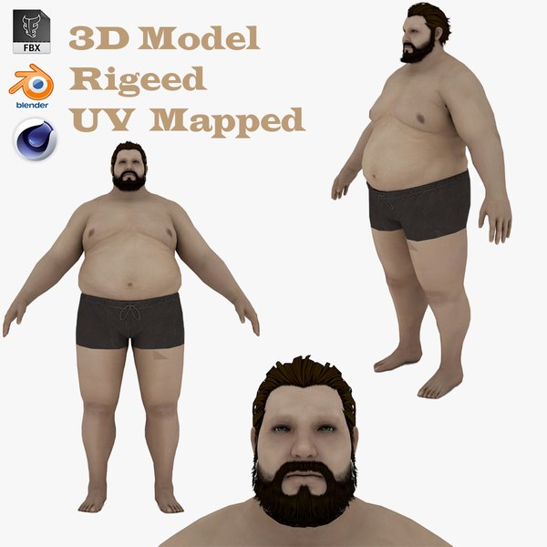 3D Fat Man 3D model model