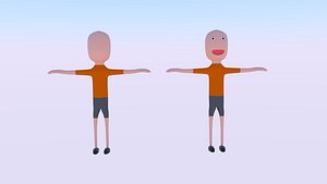 3D model soccer player toon base