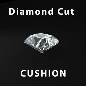 cushion diamond cut 3d model