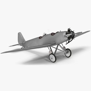 Retro Airplane Rigged for Maya 3D model