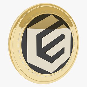 Eulo Cryptocurrency Gold Coin 3D