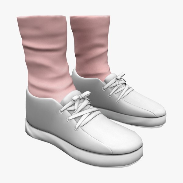 3D White Casual Shoes With Socks