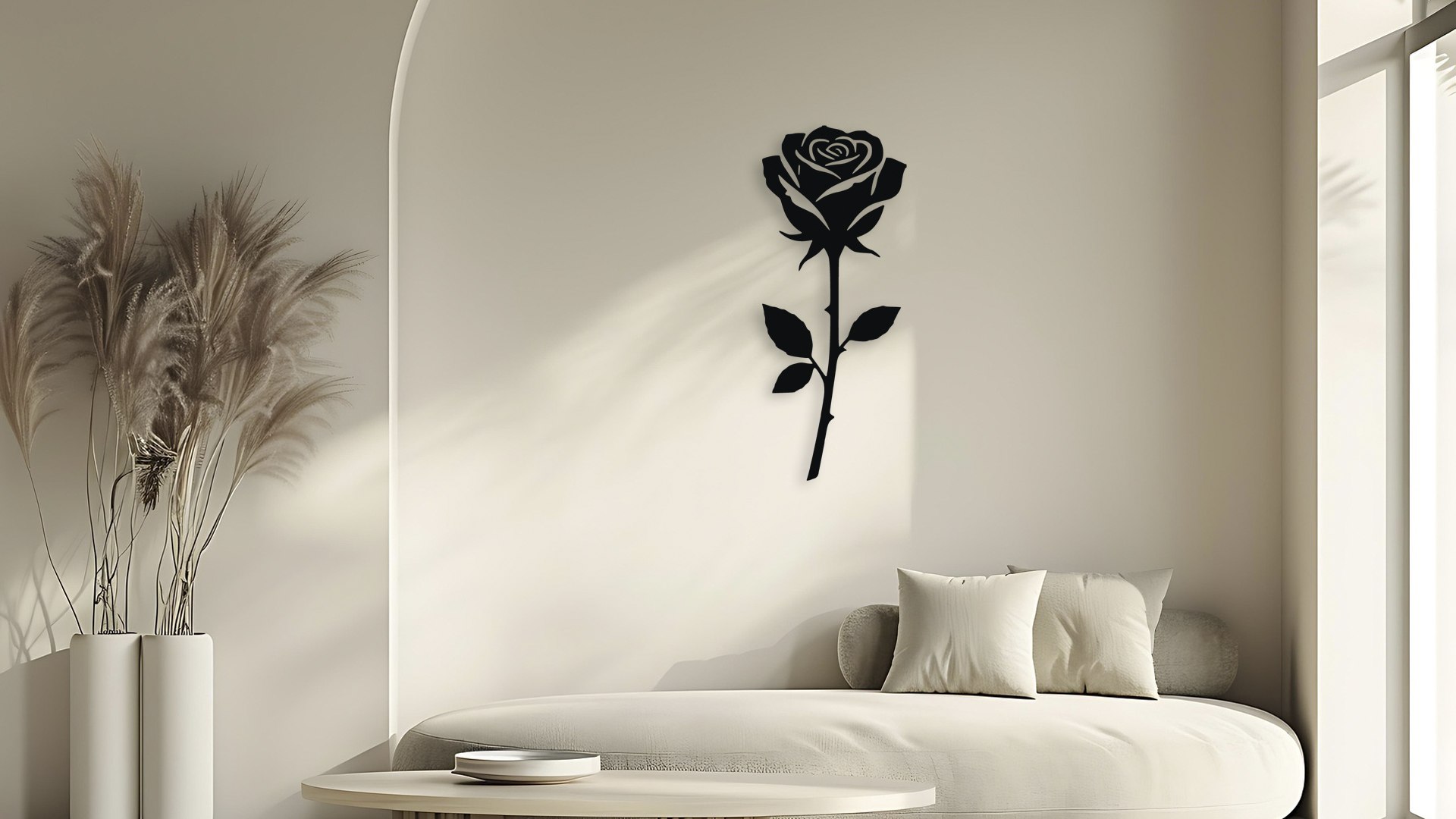 3D Elegant Rose Wall Decor Art - TurboSquid 2476831