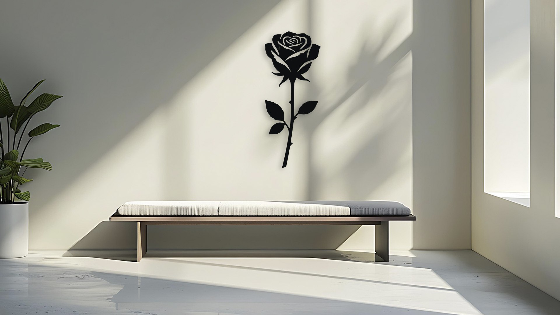 3D Elegant Rose Wall Decor Art - TurboSquid 2476831