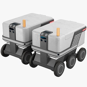 Robot Courier High And Low Poly PBR 3D model