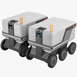 Robot Courier High And Low Poly PBR