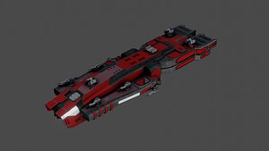 Sci-Fi Predator Space Ship - LowPoly - PBR - GameReady