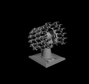 3D model russian Jet bomb launcher rbu-6000