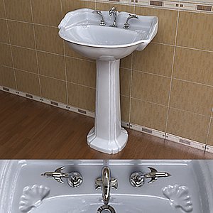 St.Thomas Creations Sink & Brasstech Faucet Set Vol 2