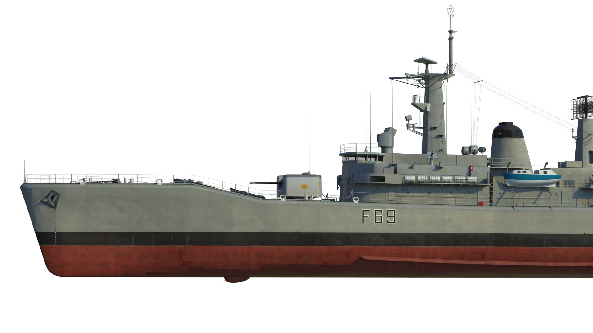 3D Model HMS Leander Class Frigate Type 12I - TurboSquid 2186820