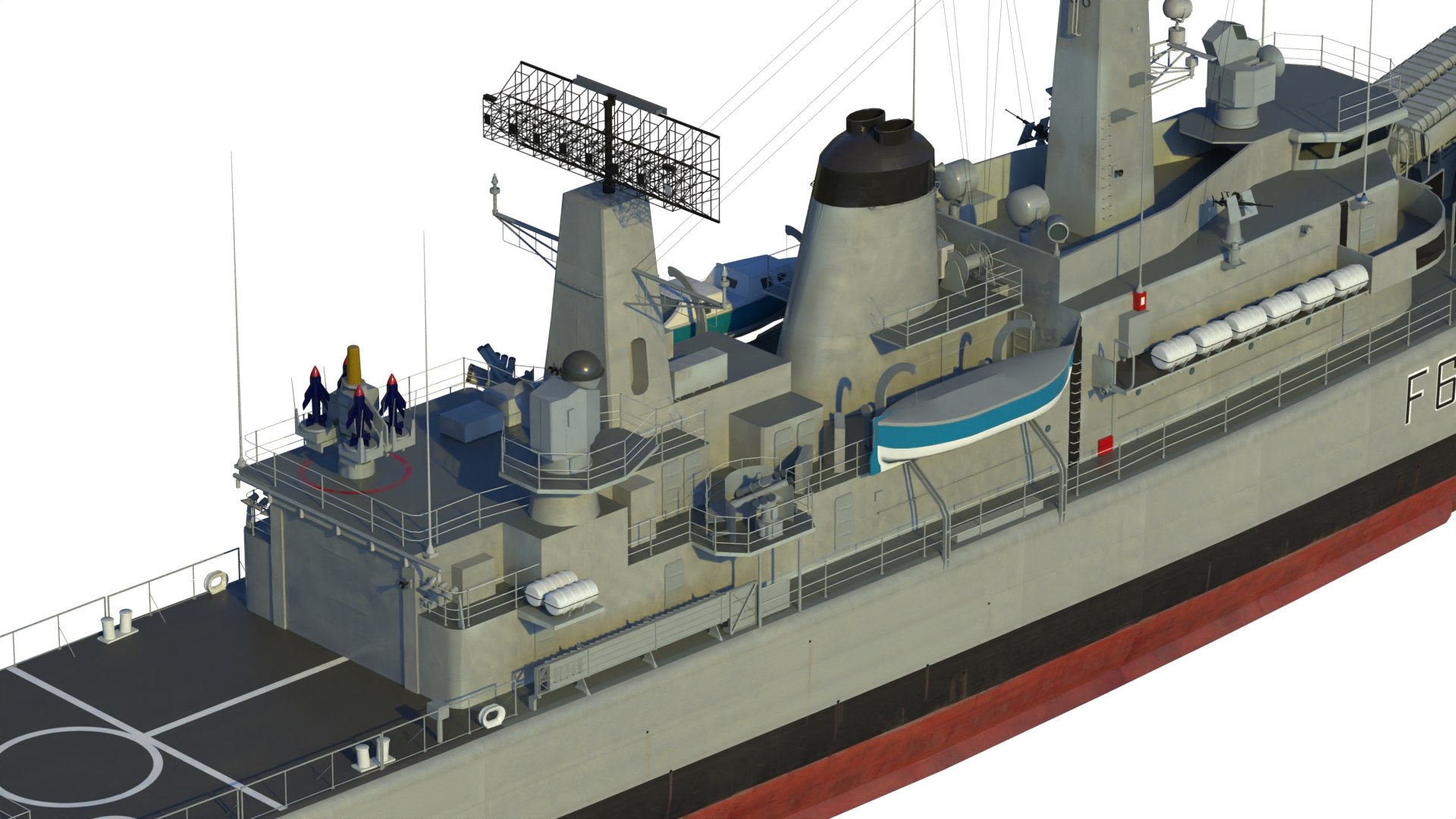 3D Model HMS Leander Class Frigate Type 12I - TurboSquid 2186820