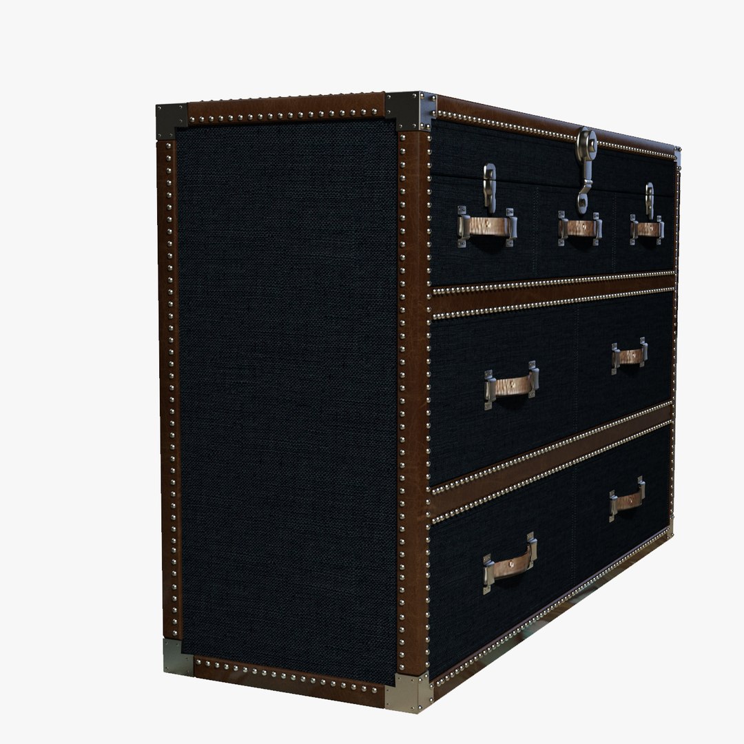 Restoration Hardware Antique Steamer Trunk - 3D Model for Corona