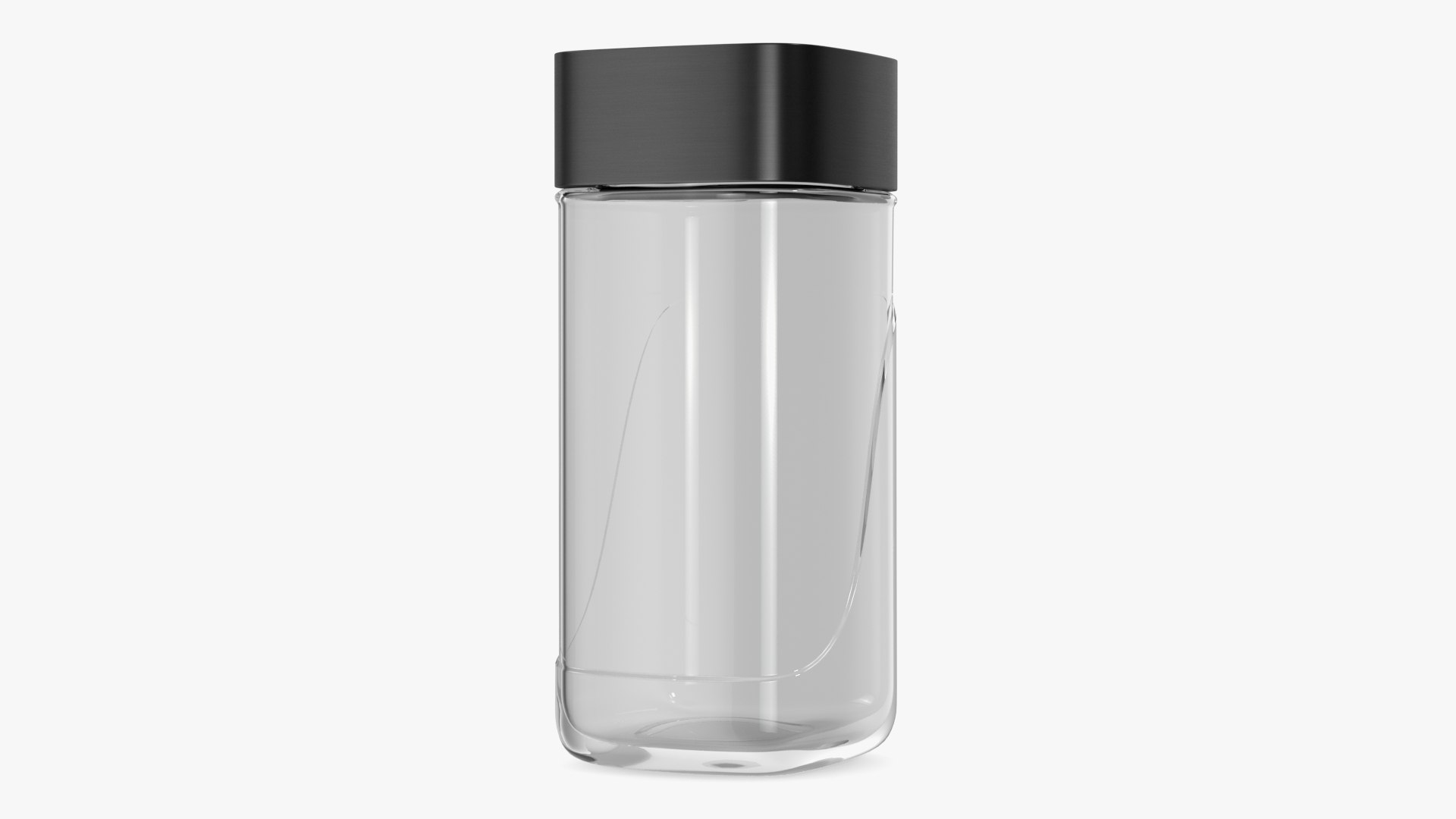 Glass Coffee Jar 200g Empty 3D model preview